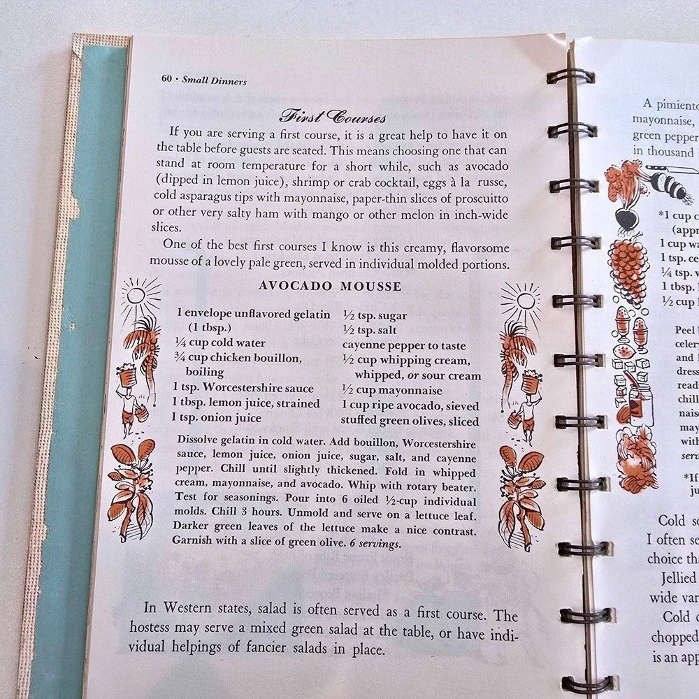 1959 Betty Crocker‎ Easy Entertaining Cookbook 1st Ed 3rd Printing Spiral HC